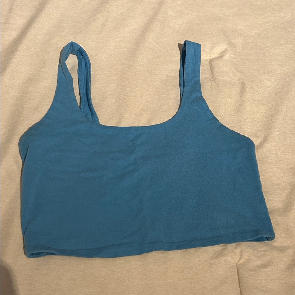 Blue Cropped Tank Top